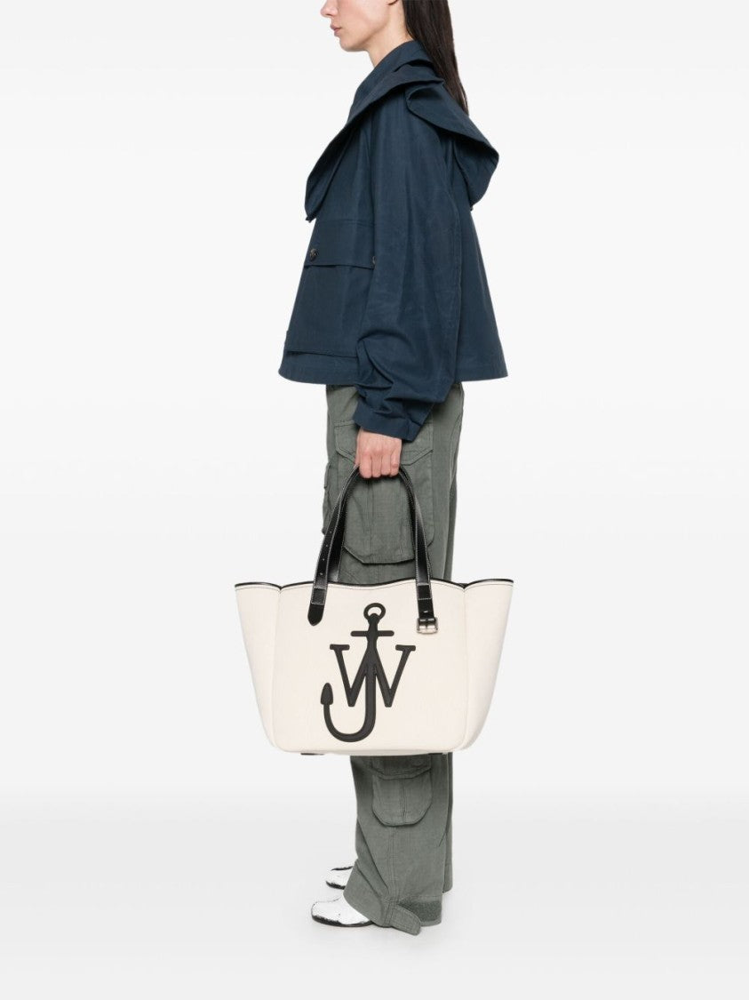 J. W. Anderson Beige Tote Bag With Tie-Fastening Straps And Signature Logo