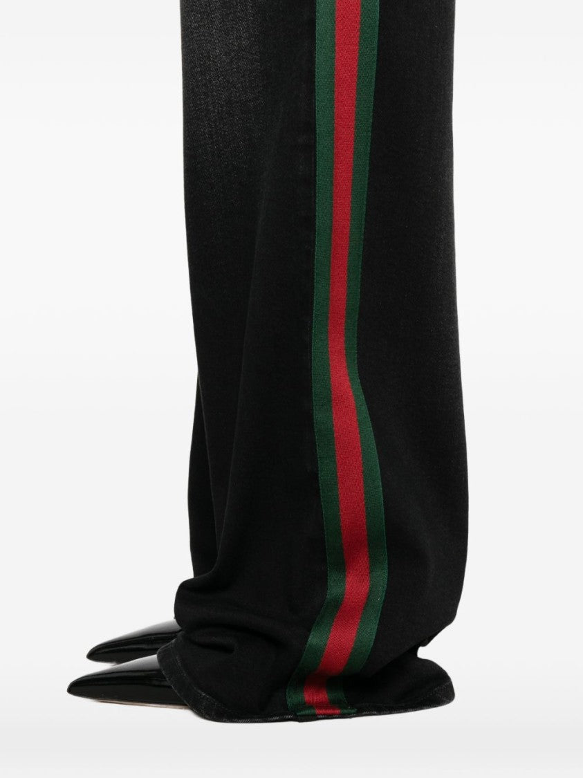 Gucci Relaxed Side Stripe Wide-Leg Jeans