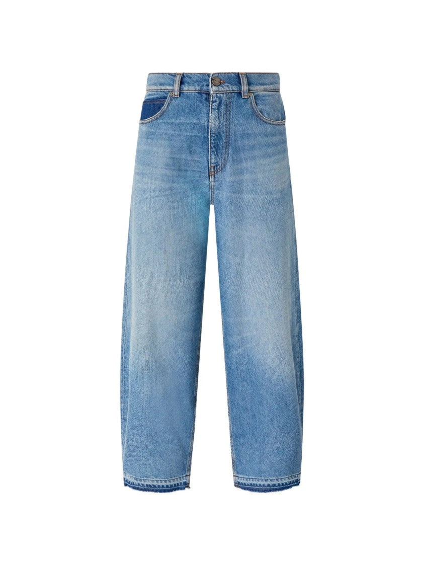 Pinko Light Blue Estelle Egg Wide-Leg Jeans