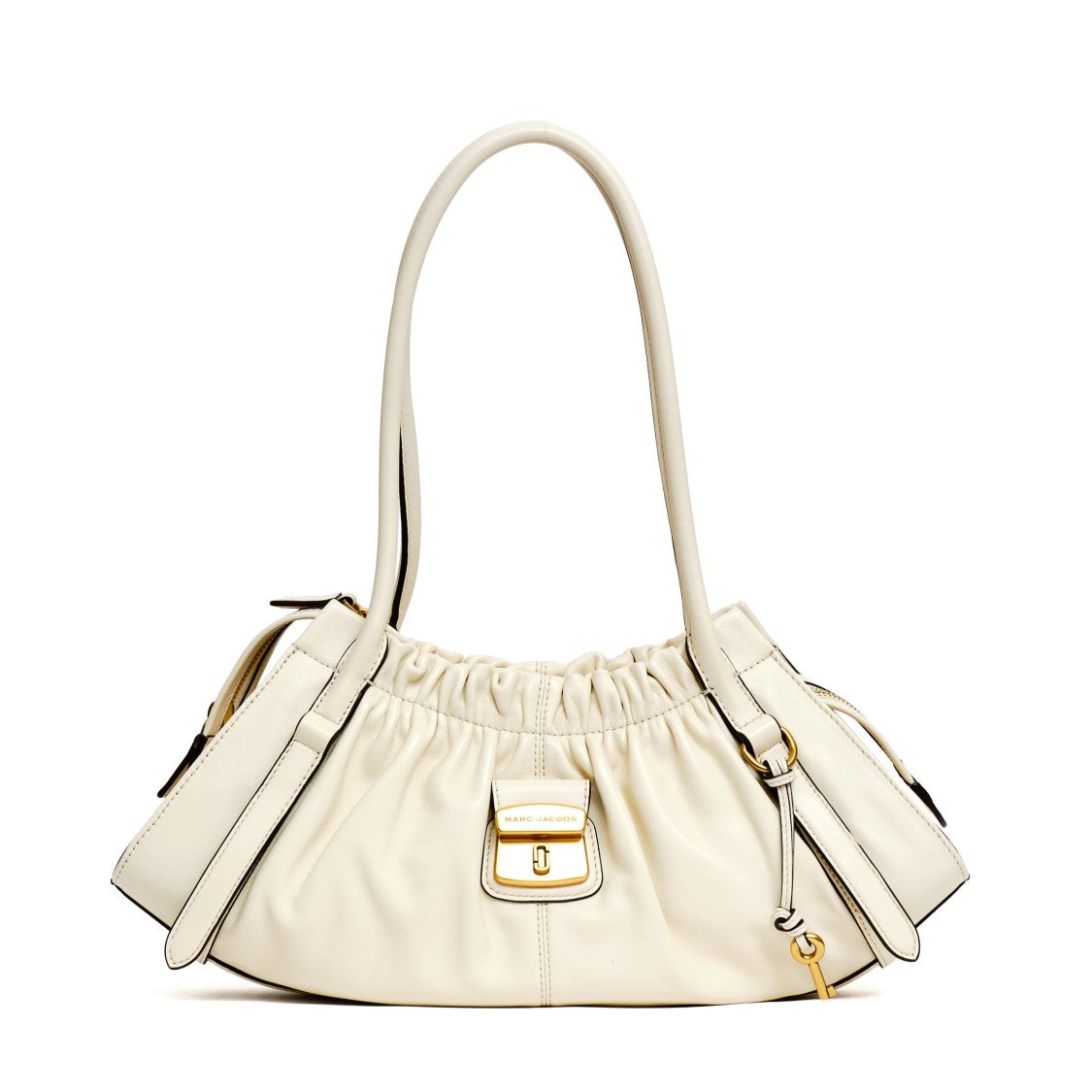 Marc Jacobs Structured Nappa Leather Satchel With Dual Top Zippers