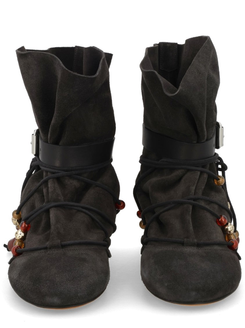 Isabel Marant Letiz Slouchy Buckle Calf Boots
