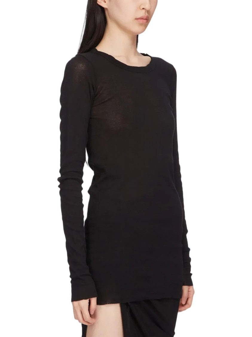 Rick Owens Black Ls T-Shirt Fitted Top