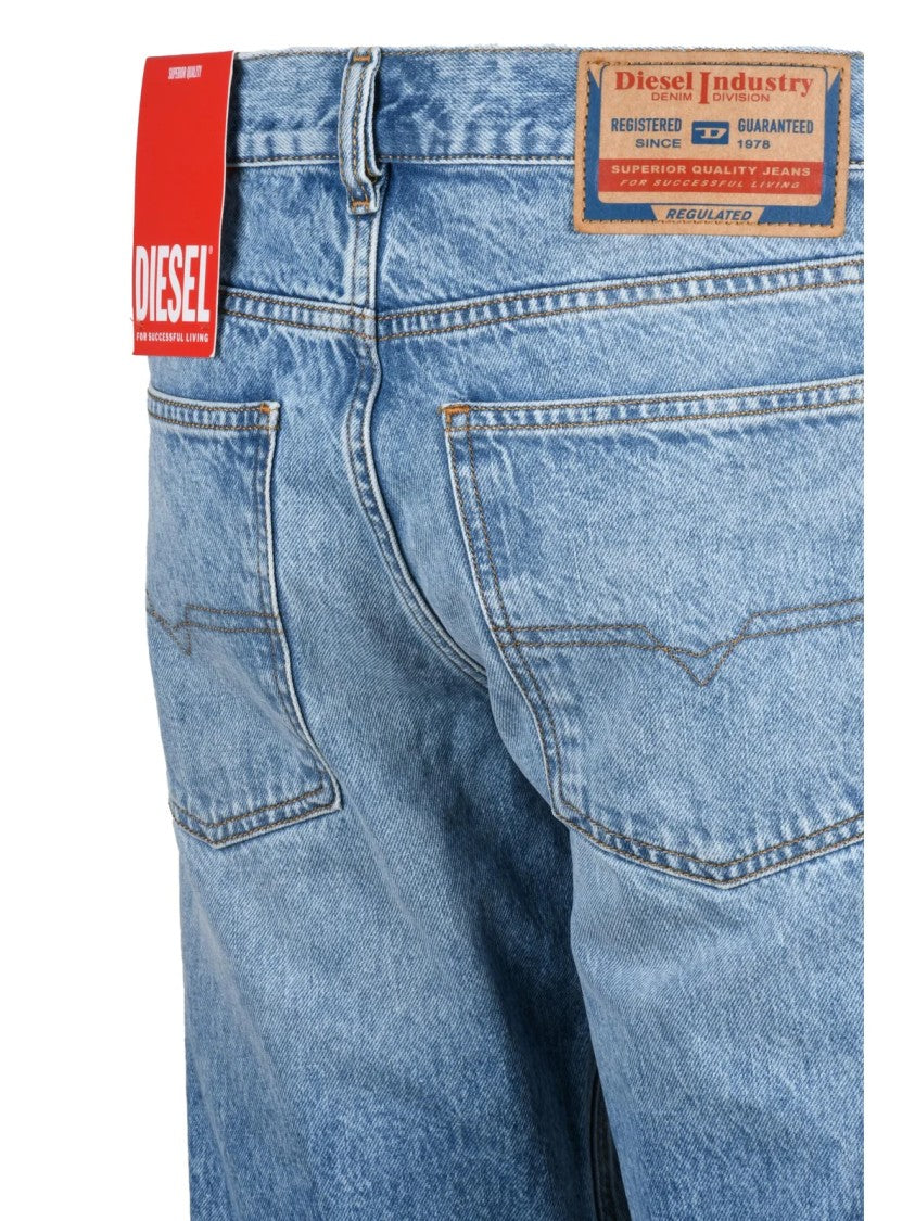 Diesel Light Blue Cotton Slim Jeans