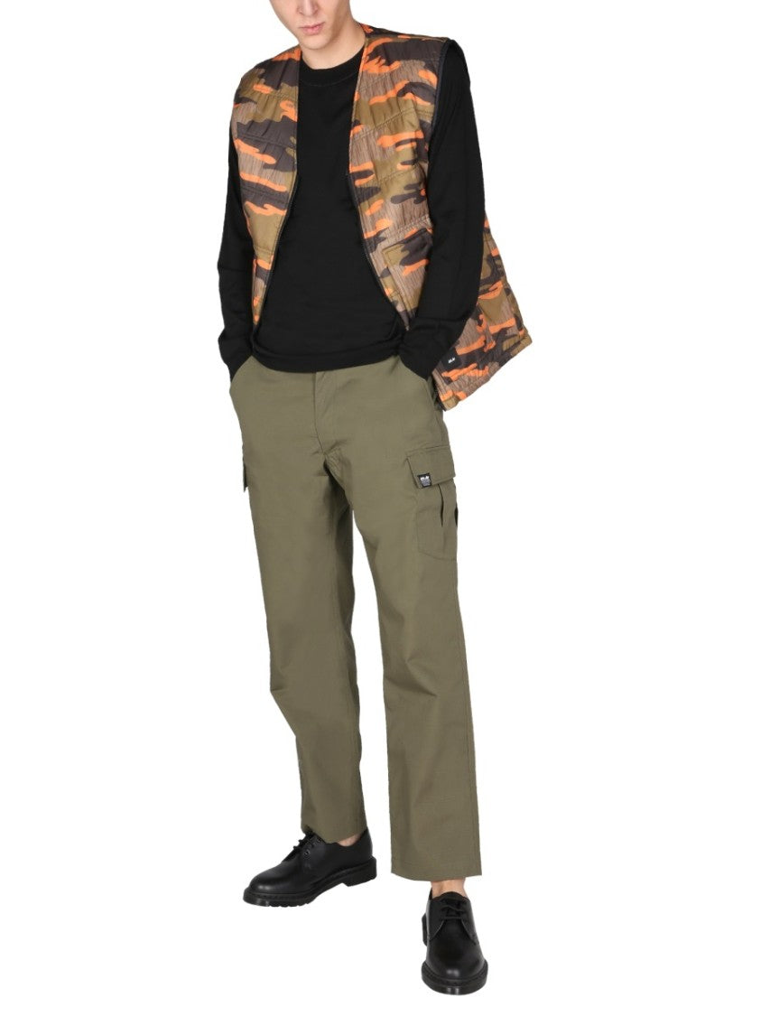 Arkair Reversible Quilted Gilet With Bold Camouflage