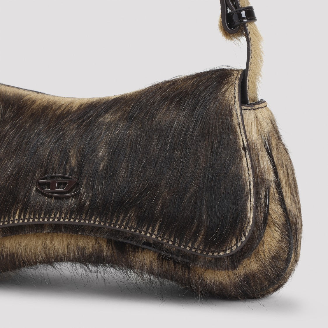 Diesel Textured Leather Shoulder Bag