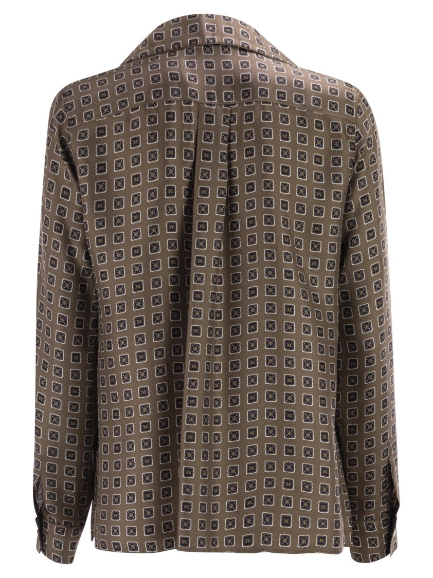 Max Mara Mxmdisco - Semi-Fitted Printed Silk Shirt