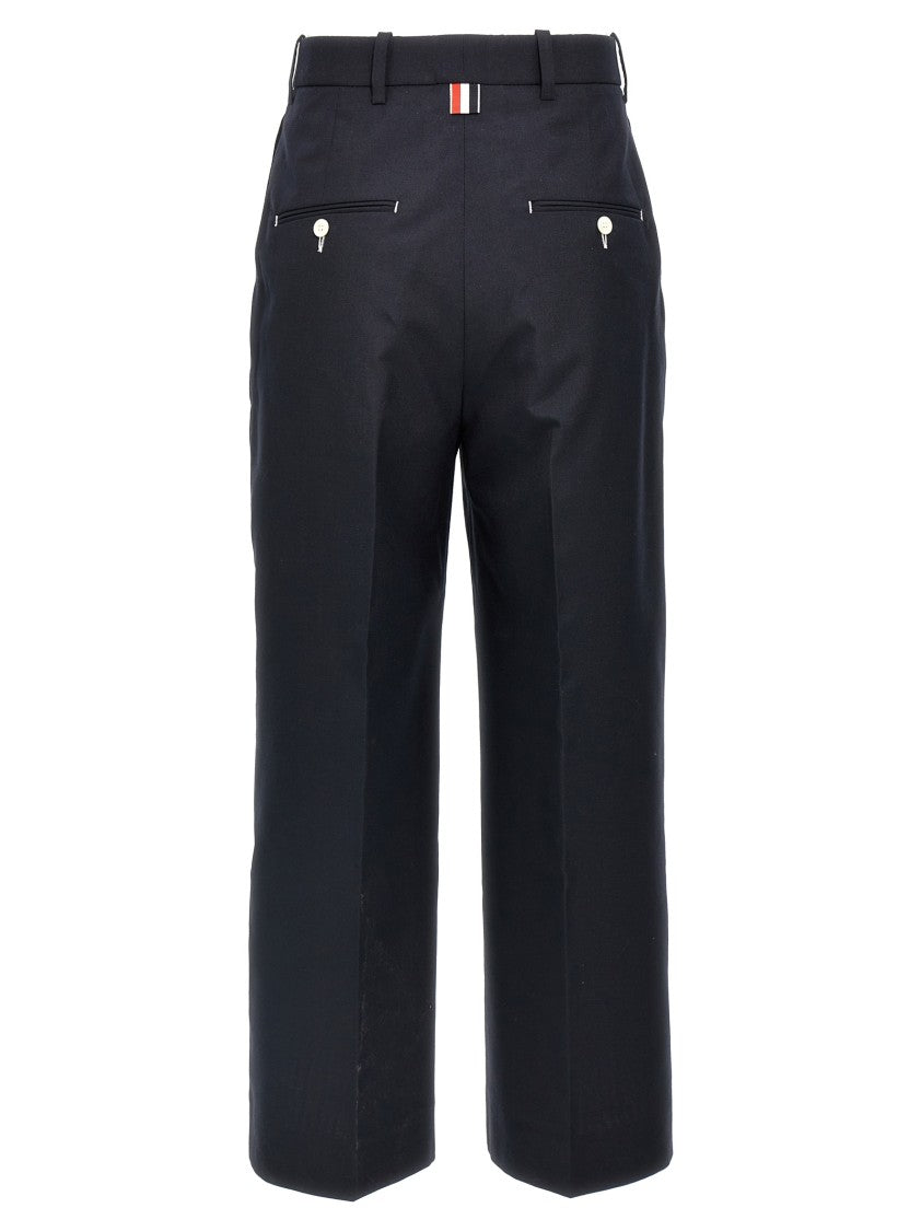 Thom Browne Wide Leg Wool Blend Trousers