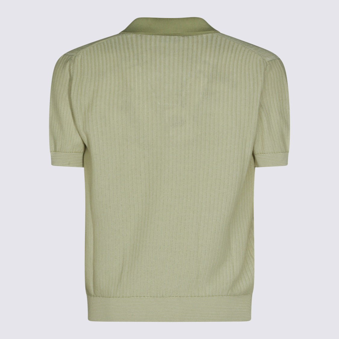 Piacenza Cashmere Short-Sleeved Knit Polo Shirt With V-Notch