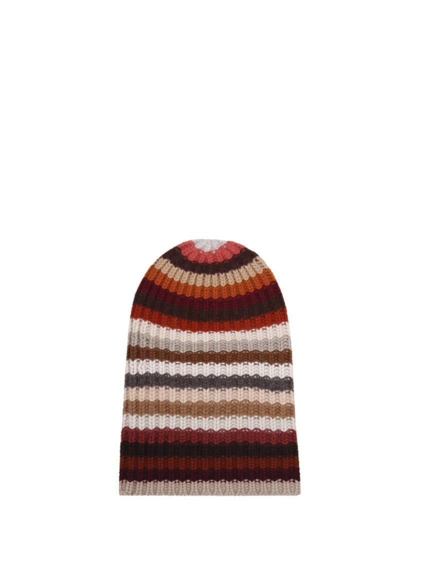 Hurray Multicolored Striped Cashmere Beanie