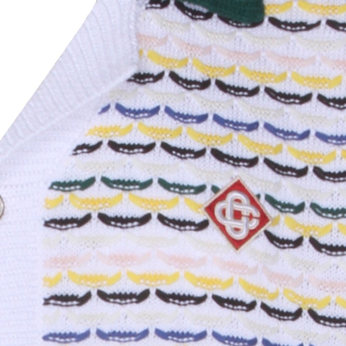 Casablanca Textured Short-Sleeve Button-Up Shirt With Pearl-Like Buttons