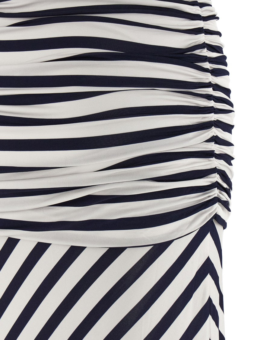 Self-Portrait 'Navy Stripe Jersey Maxi' Dress