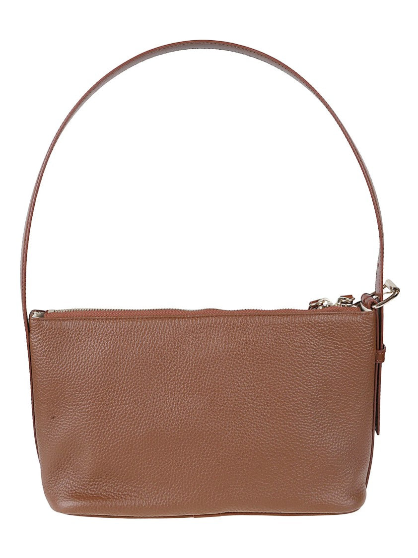 A.P.C. Black Pebbled Leather Zip Shoulder Bag