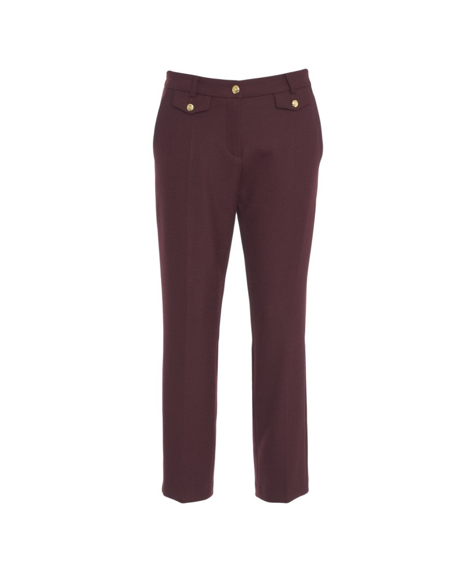 Cambio Cropped Trousers With Tailored Fit And Decorative Details