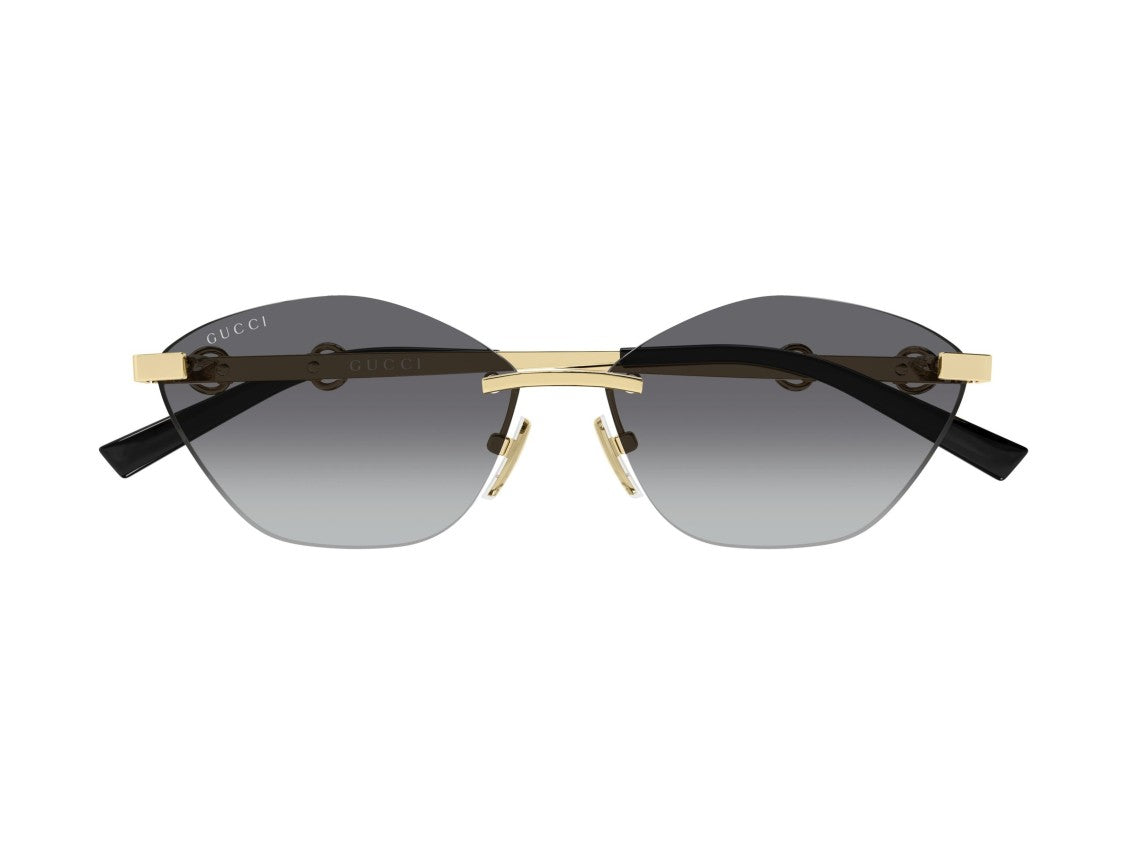 Gucci Gold Gg2050s Gradient Horsebit Rimless Sunglasses