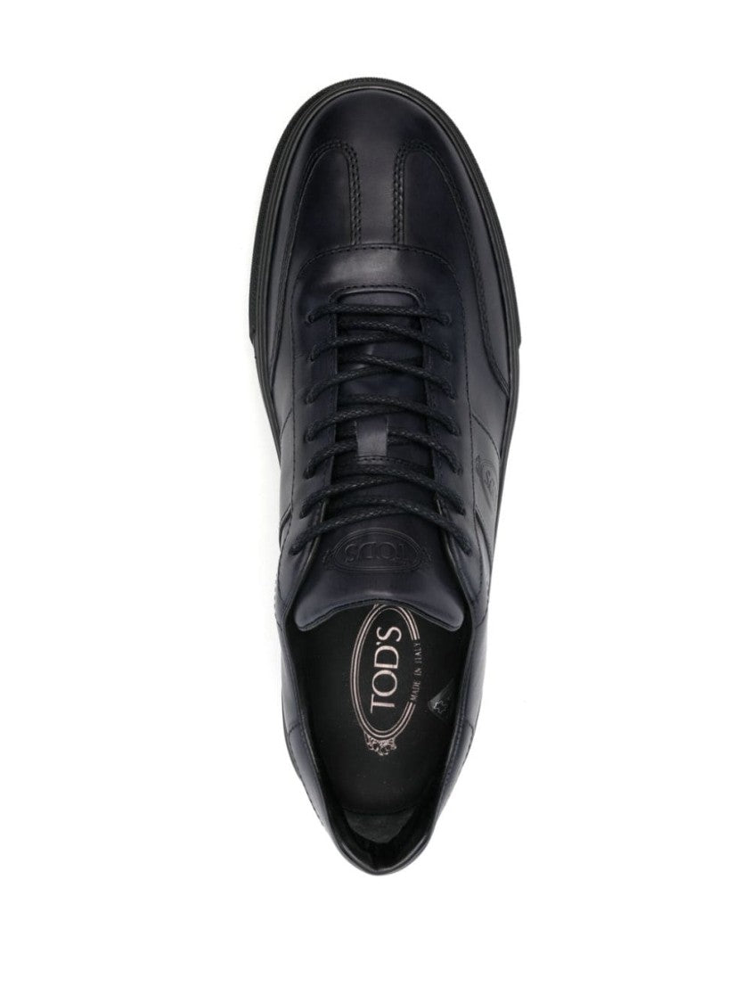 Tod's Low Laced Sneaker With Logo