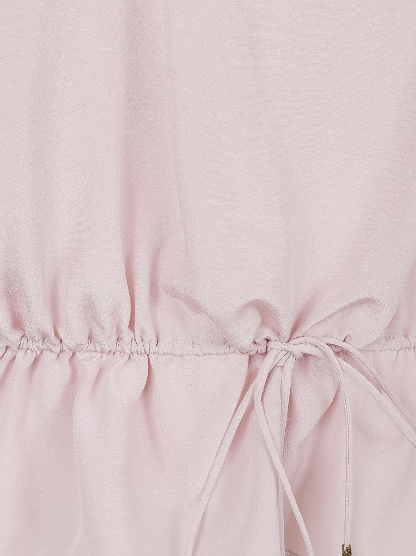 Chloé Pink Silk Crêpe De Chine Tank Top