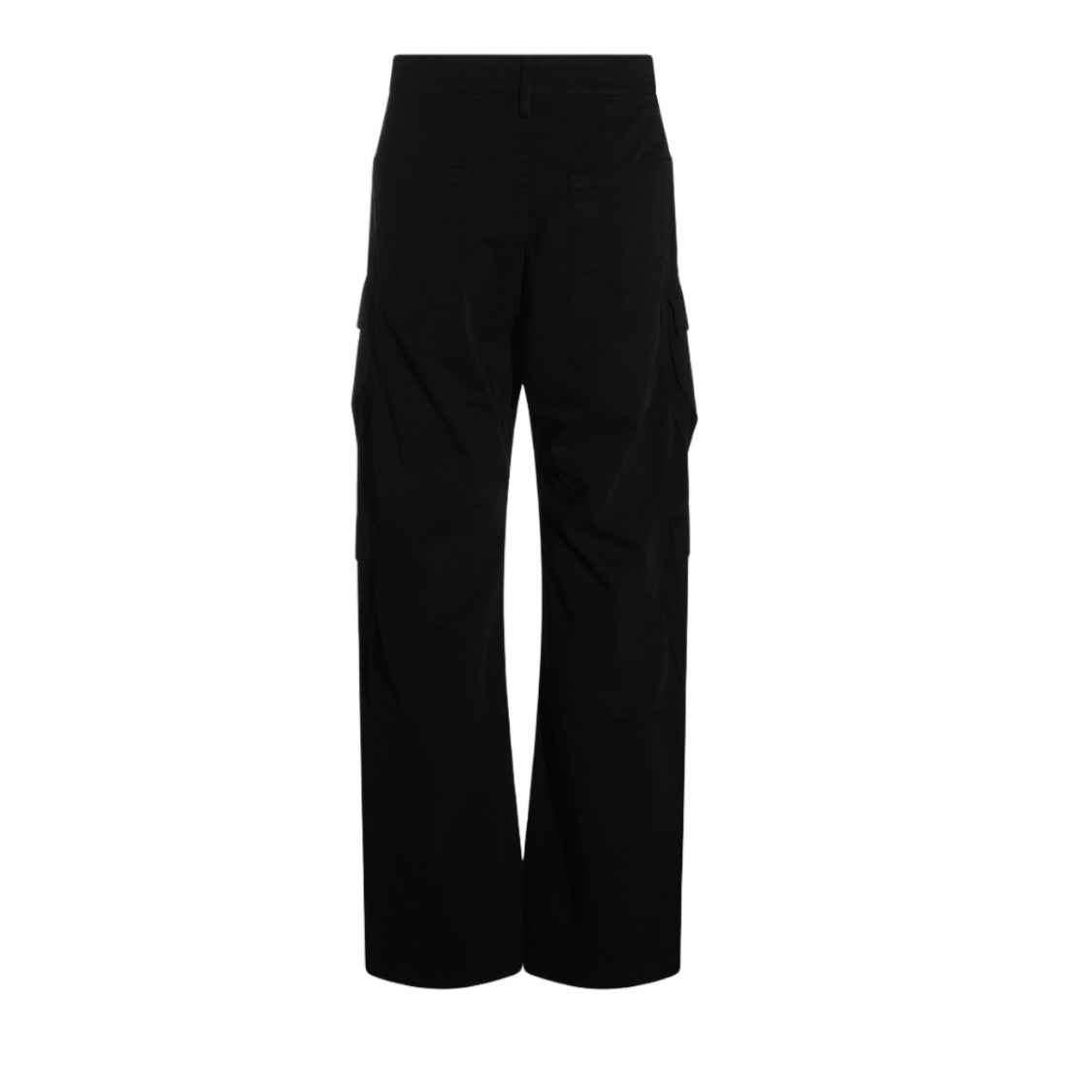Drkshdw By Rick Owens Straight-Leg Black Jeans With Cargo Pockets And Rivet Details
