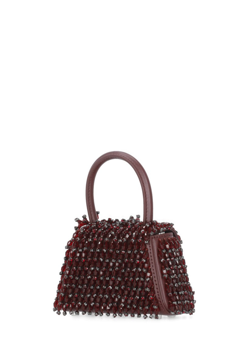 Self-Portrait Embellished Micro Bow Bag