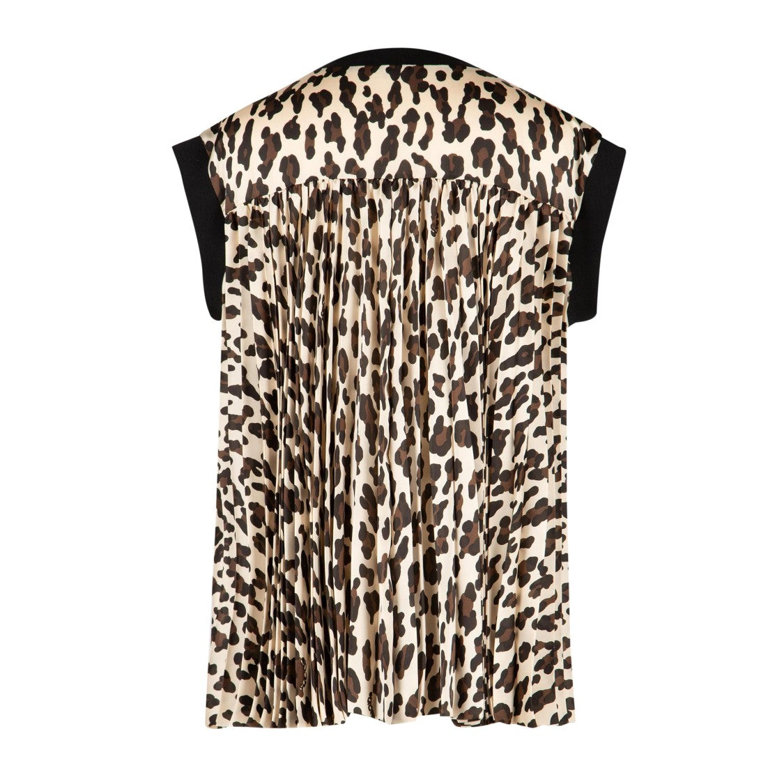 Sacai Leopard Print Cotton Jersey T-Shirt