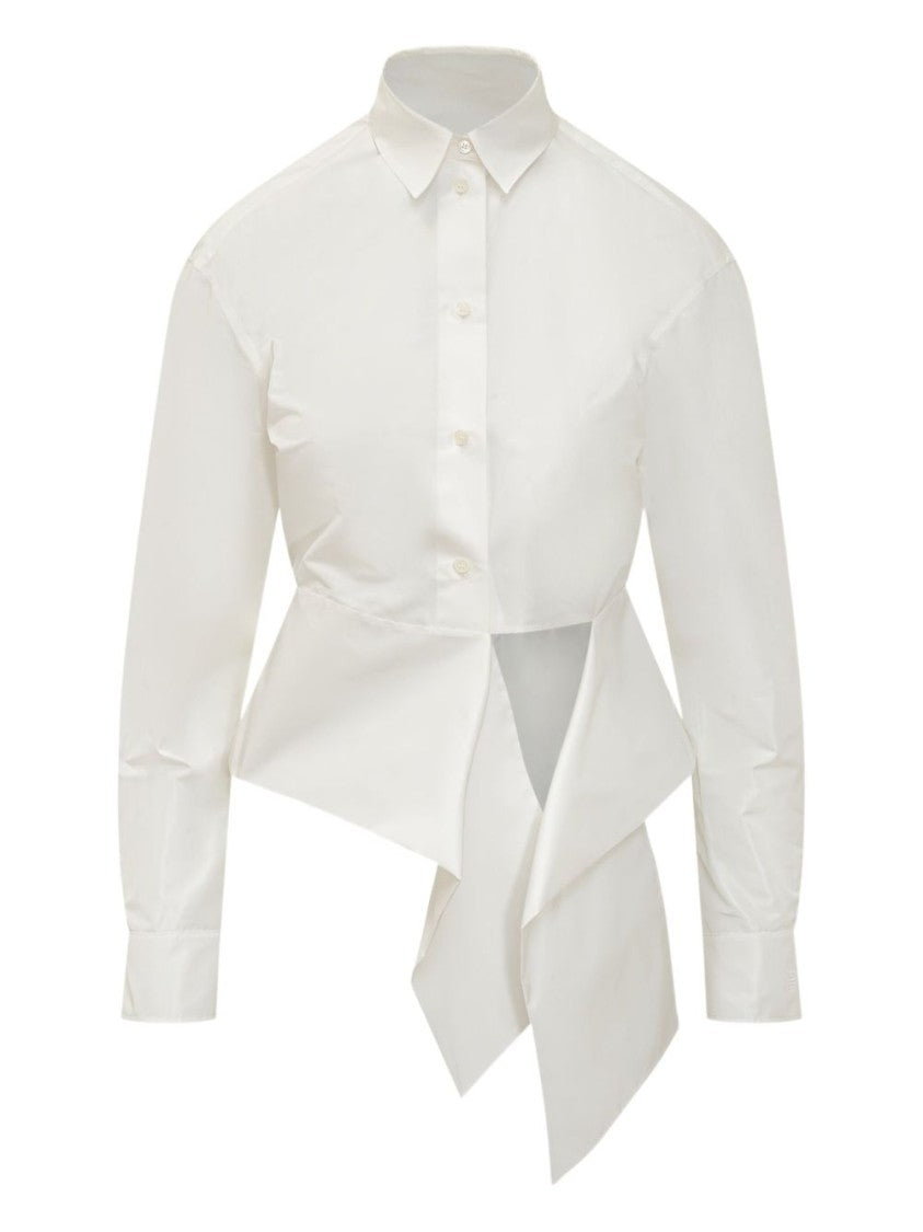 Givenchy White Classic Collar Button Front Top