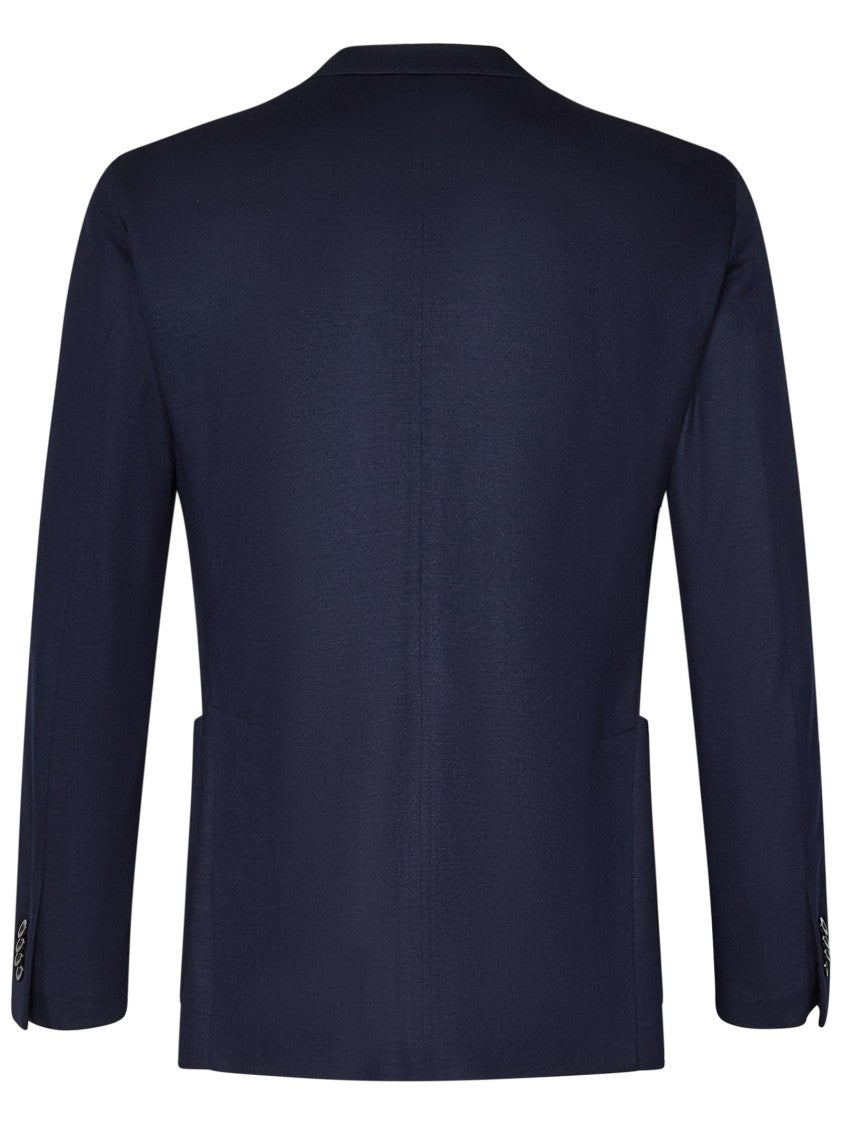 Boglioli Single-Breasted Blue Blazer In Cashmere-Silk Blend