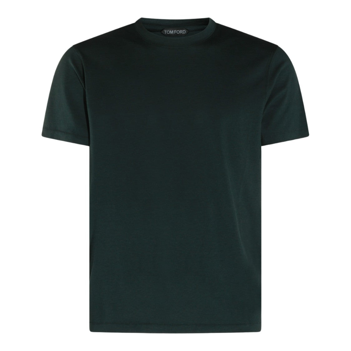 Tom Ford Black Minimalist Crew Neck T-Shirt With Ribbed Neckline