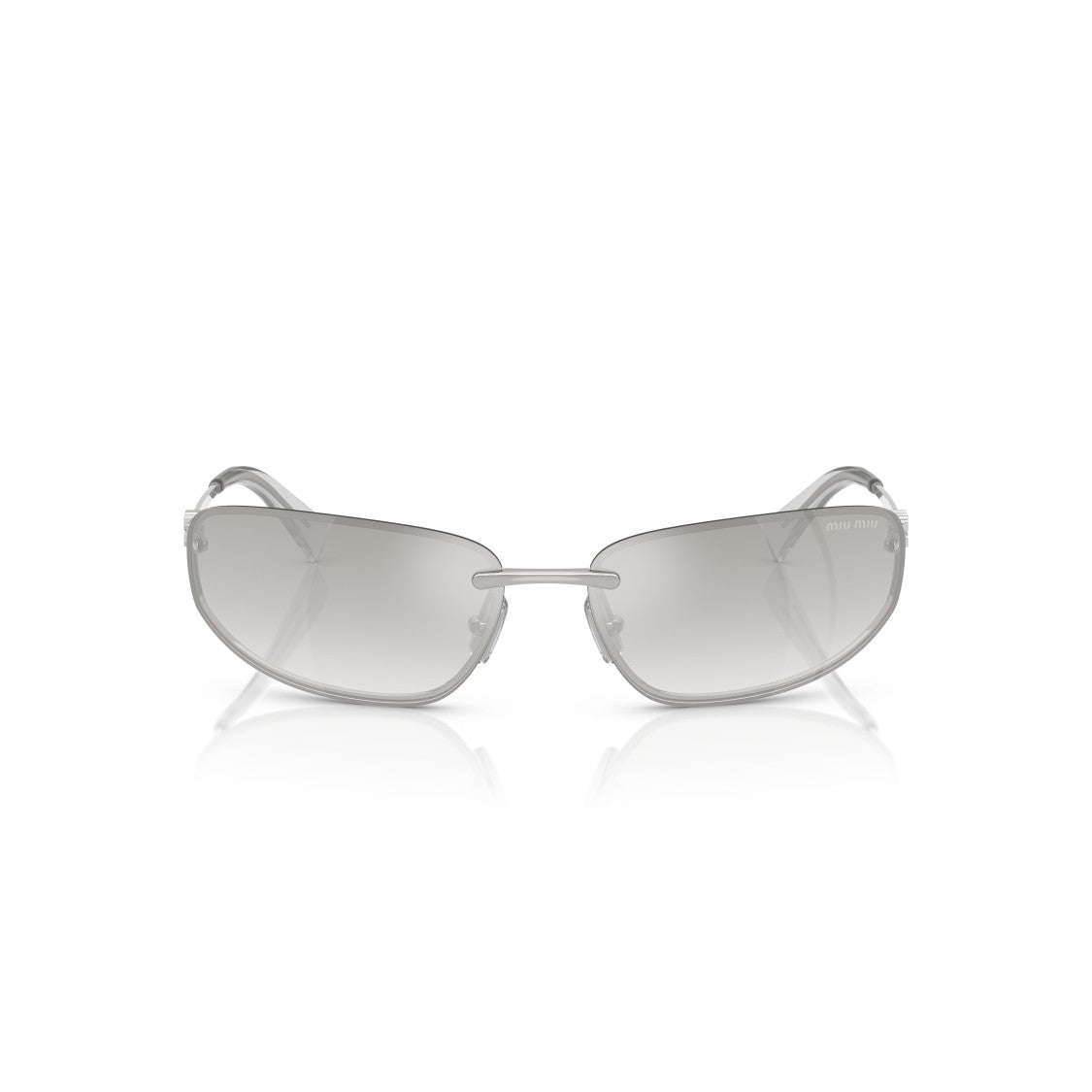 Miu Miu Minimalist Metal Frame Sunglasses With Gradient Lenses