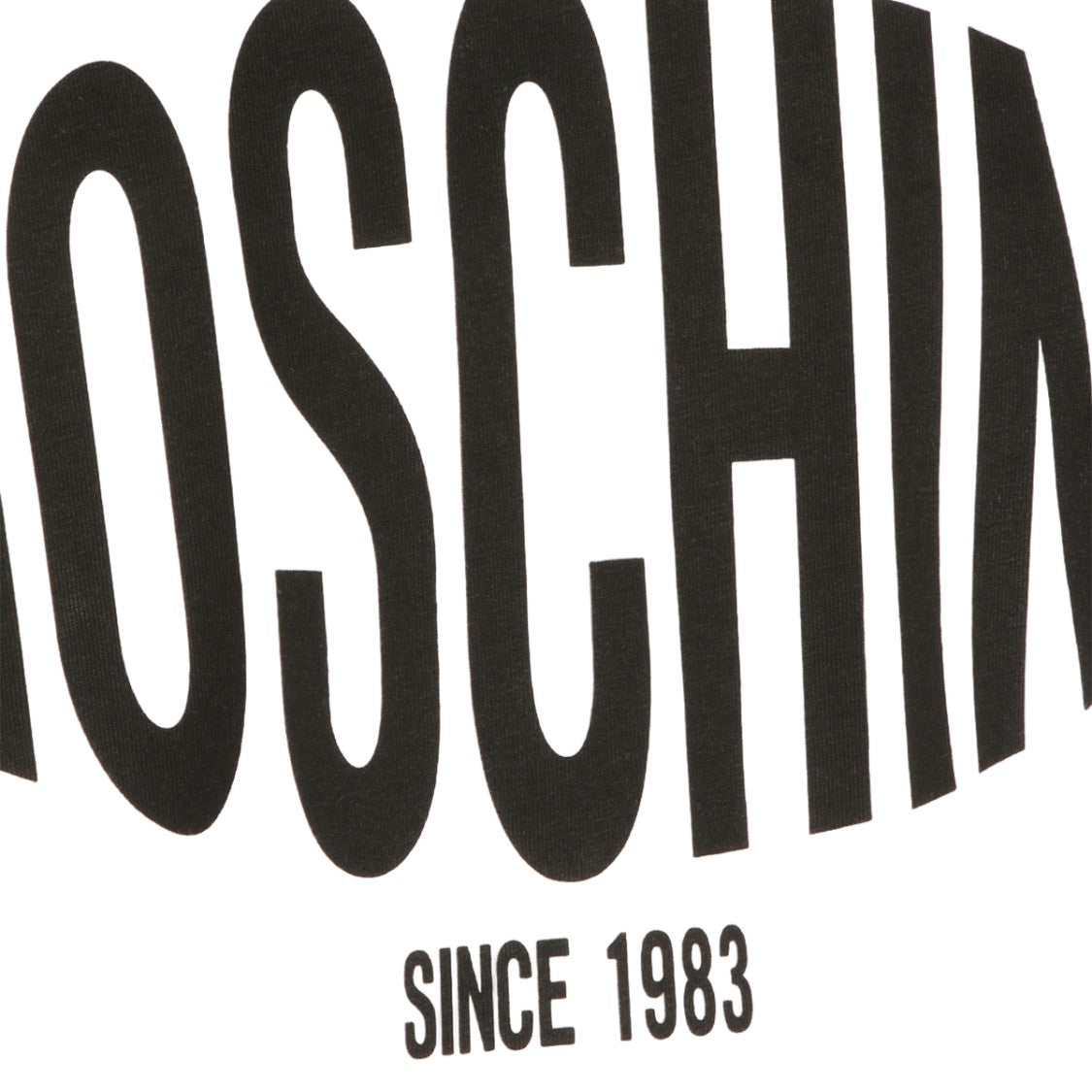 Moschino Short-Sleeve White T-Shirt With Bold Logo Print