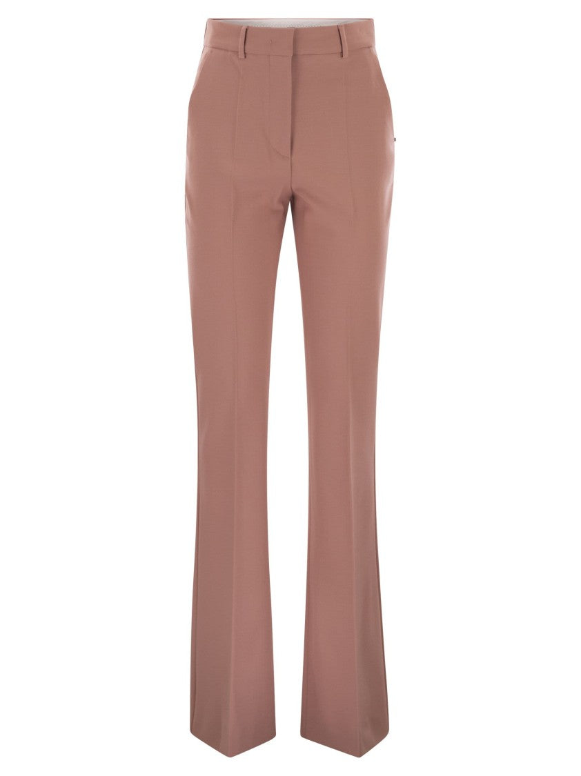 Sportmax Flared Hem Trousers With Tailored Finishing