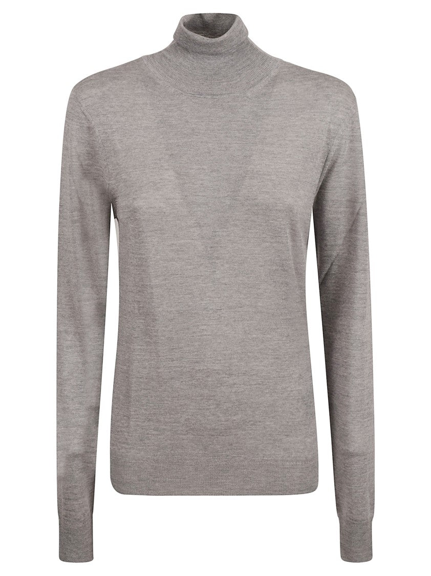 Saint Laurent Classic Turtleneck Sweater In Luxurious Grey Wool
