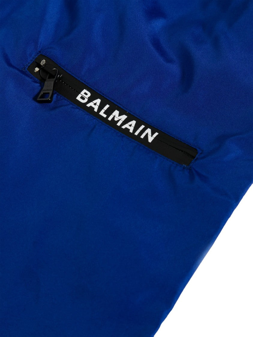 Balmain Logo-Print Swim Shorts