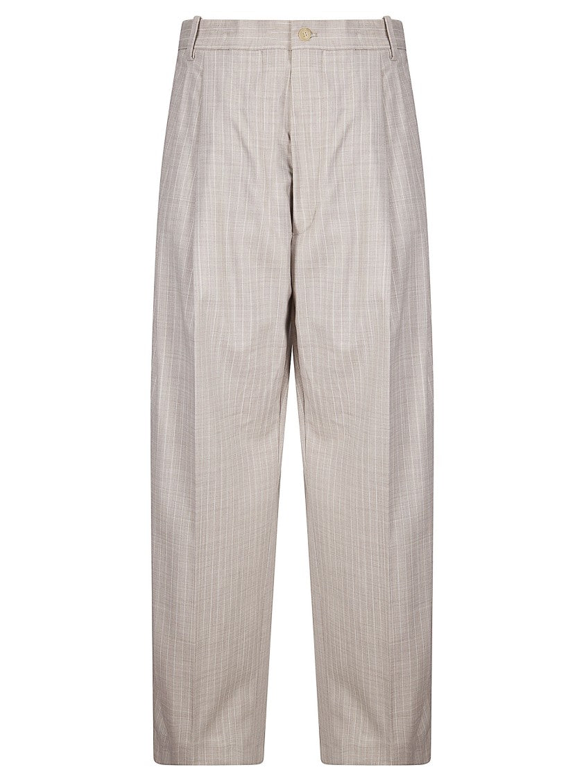Hed Mayner Black High-Waist Oversized Trousers