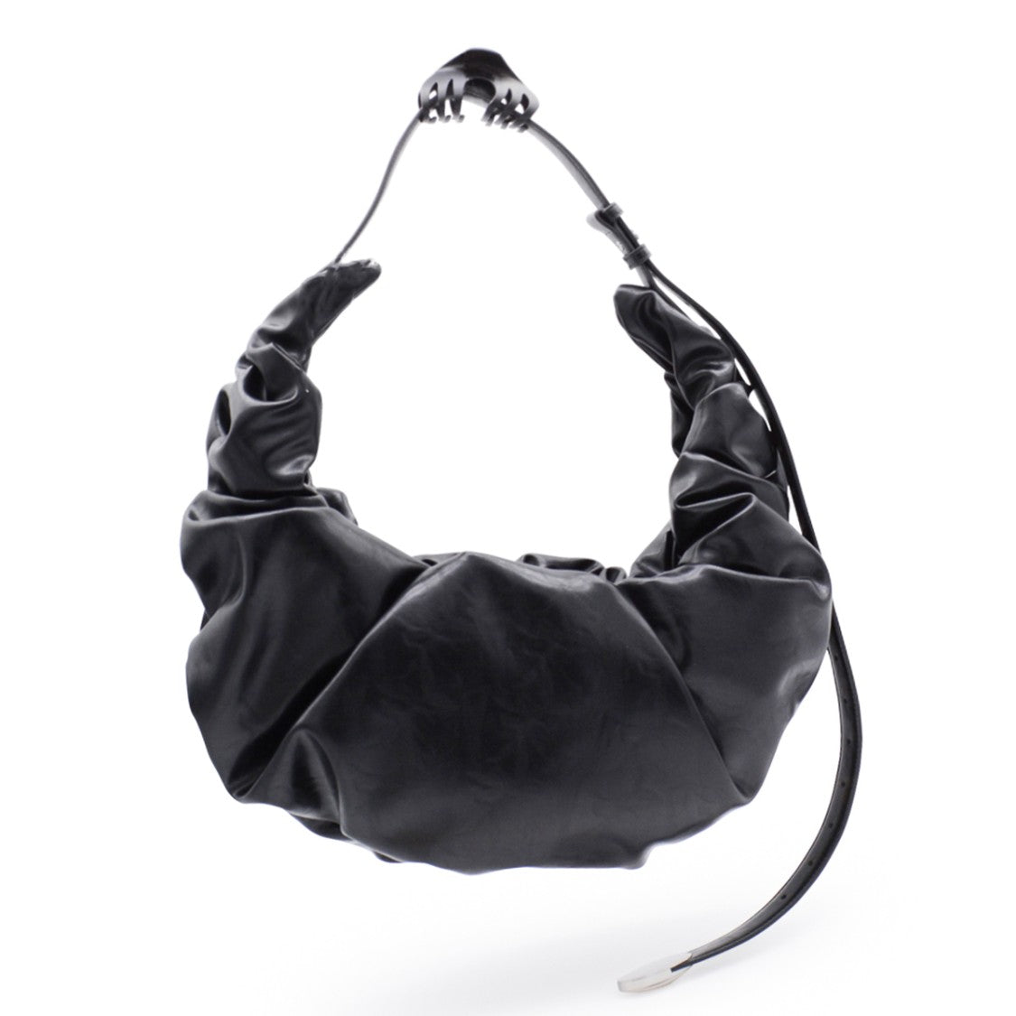 Diesel Soft Gathered Black Hobo Shoulder Bag