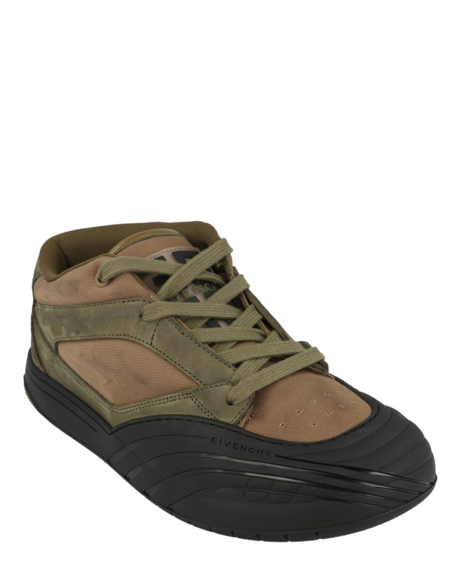 Givenchy Suede Trimmed Mid-Top Sneakers