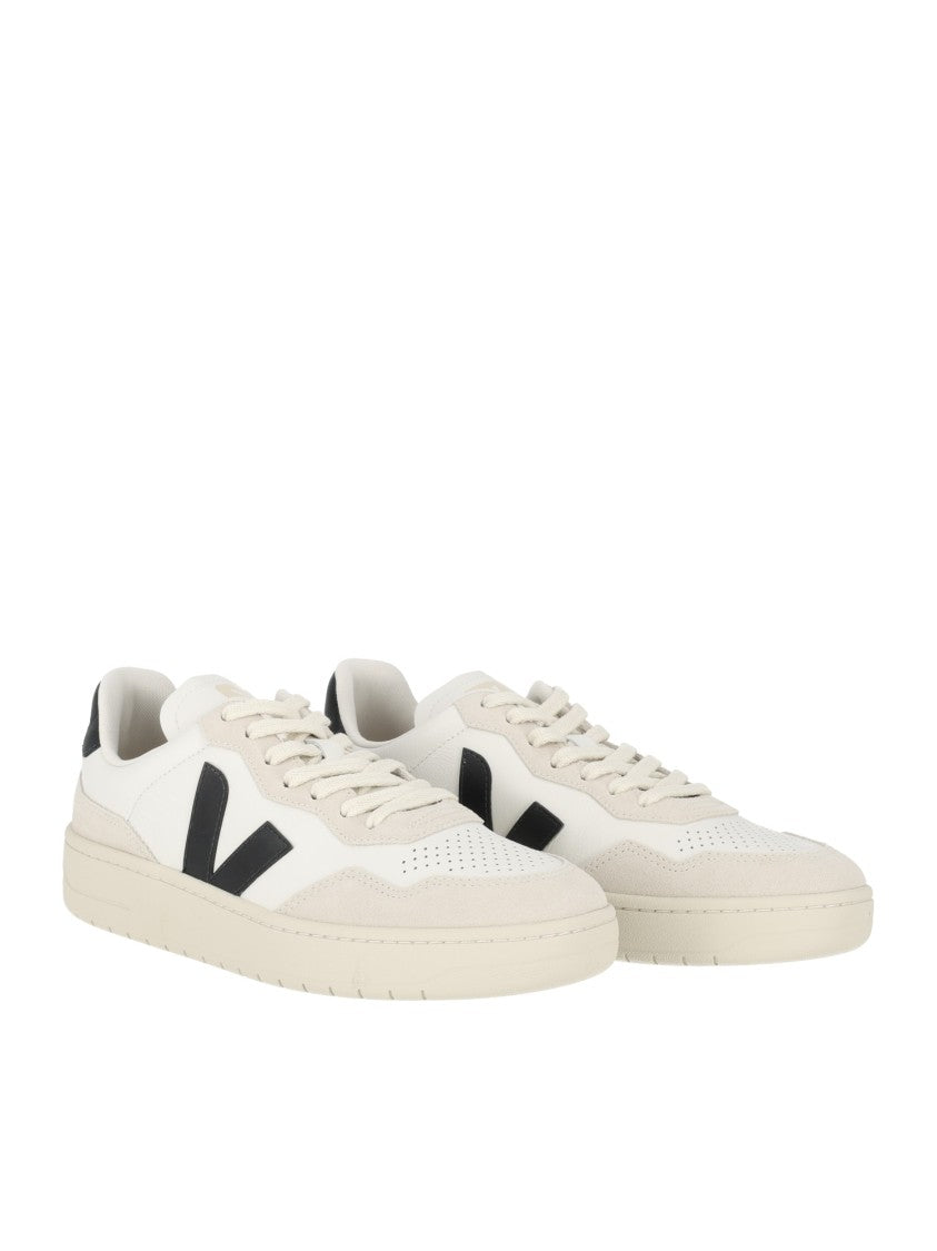 Veja White V-90 Low-Top Sneakers