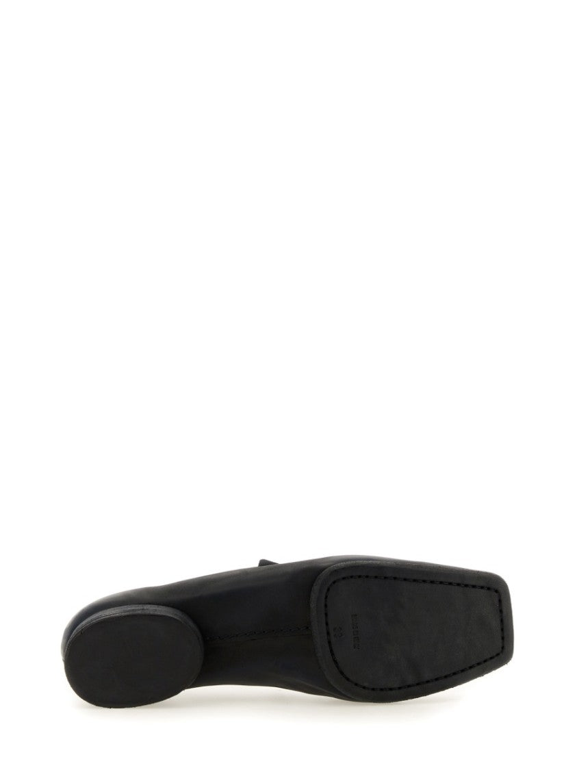 Uma Wang Square Toe Calf Leather Flats