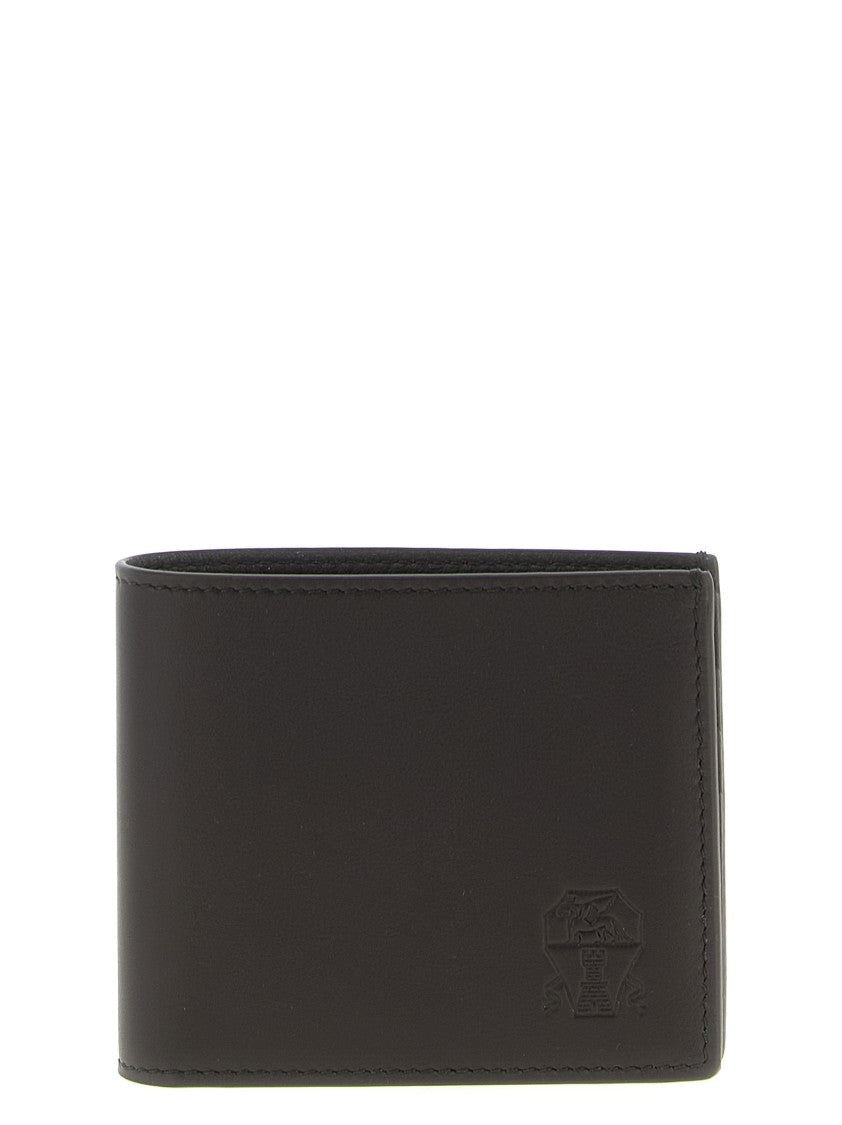 Brunello Cucinelli Leather Wallet With Embossed Logo