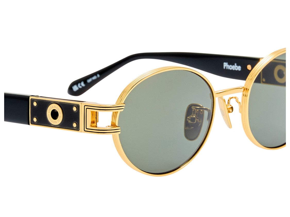 Linda Farrow Gold Lfl1657 Metal Round Sunglasses