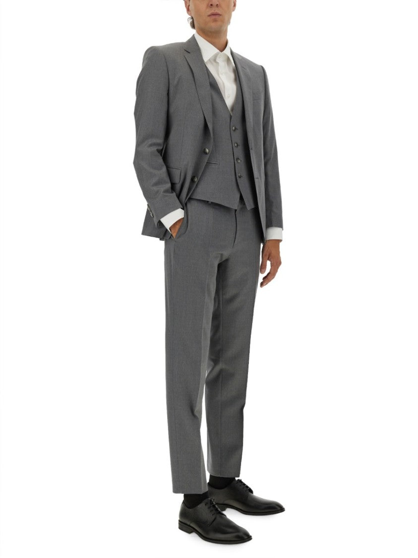 Boss Tailored Grey Vest With Classic V-Neckline And Adjustable Design