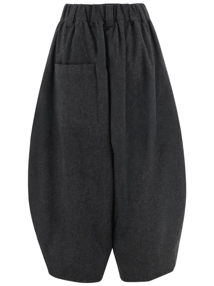 Niccolò Pasqualetti Charcoal Grey High-Waisted Balloon Wide-Leg Pants