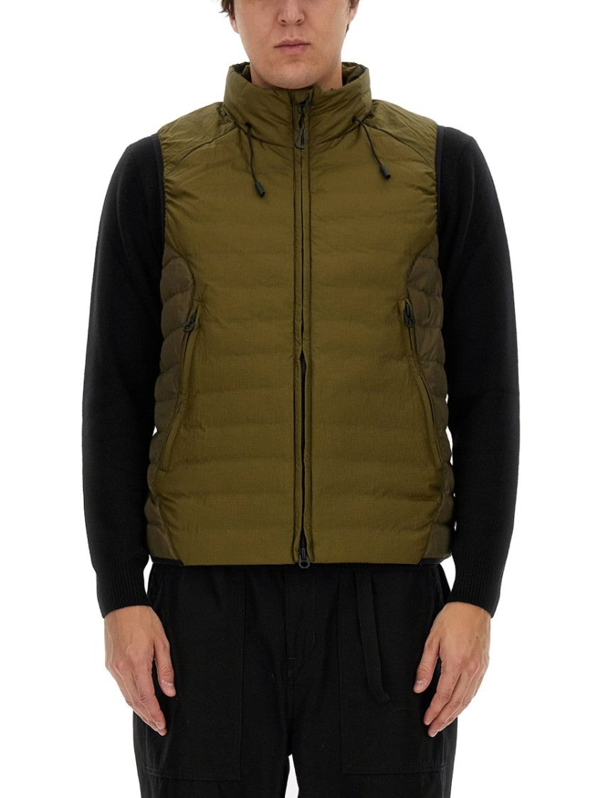 Jg1 Green Padded Vest With High Collar
