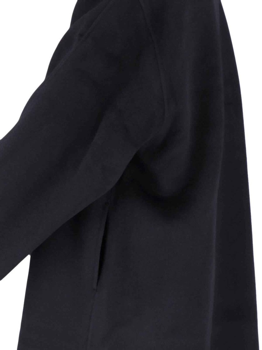 Almada High Collar Long Sleeve Double Coat In Cashmere And Wool Blend
