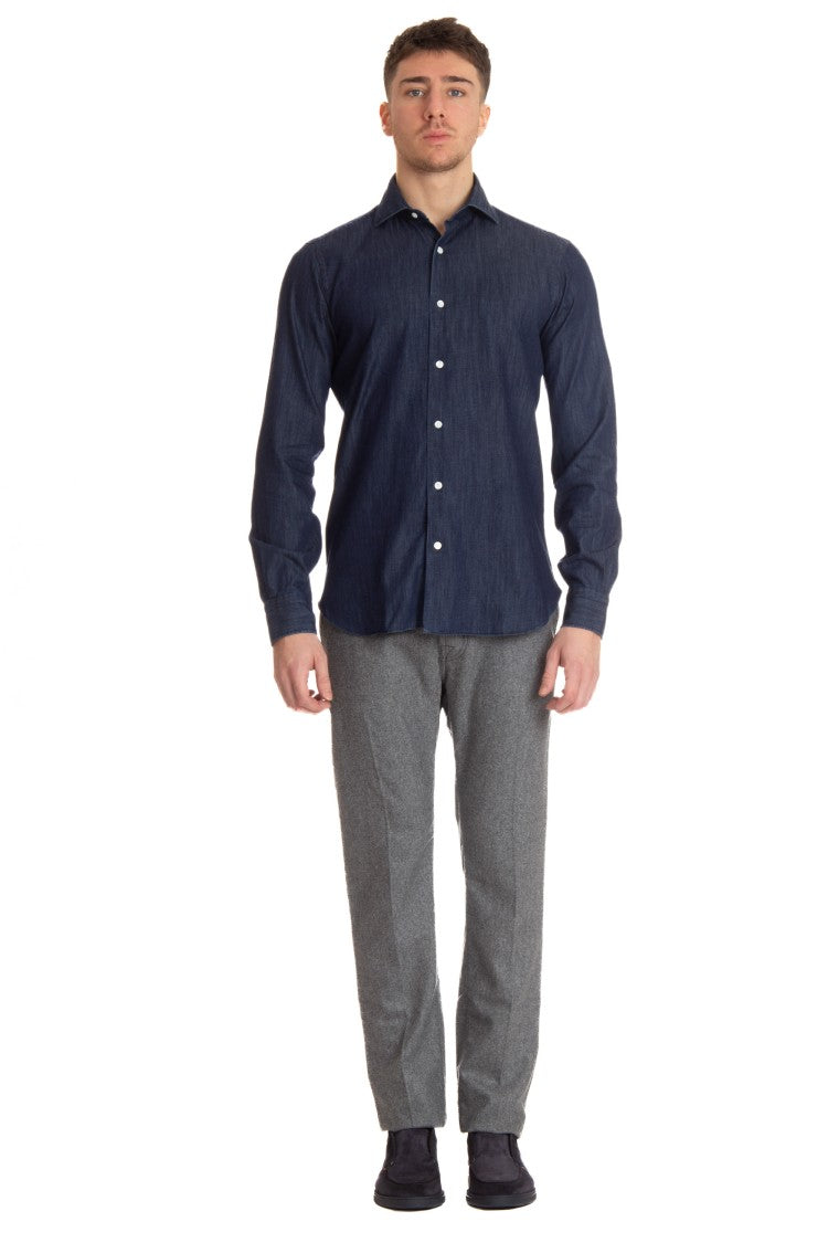 Barba Denim Tailored Shirt
