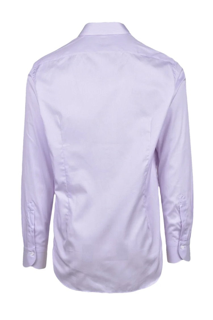 Carrel White Lilac Striped Cotton Shirt