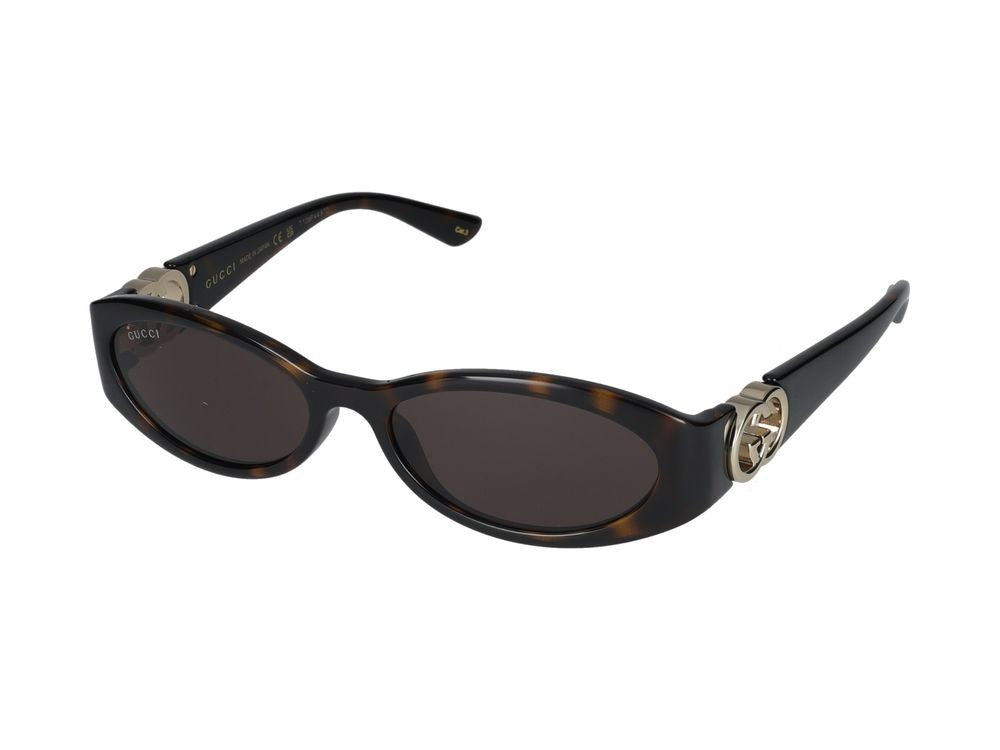 Gucci Havana Rounded Sunglasses