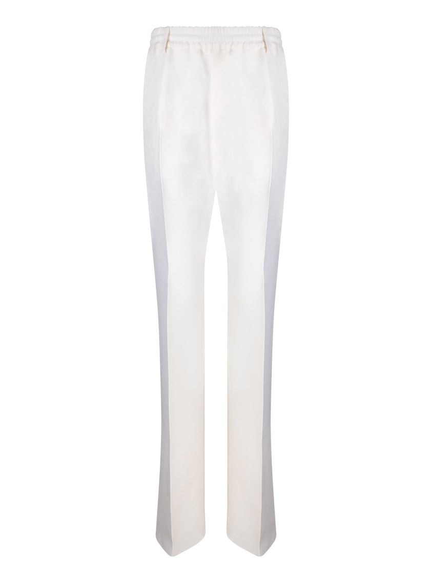 Burberry White Straight Cut Trousers