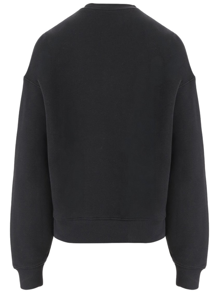 Autry Black Embroidered Cotton Sweatshirt