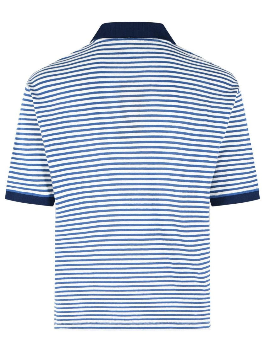 Marni Two-Tone Linen Blend Polo Shirt