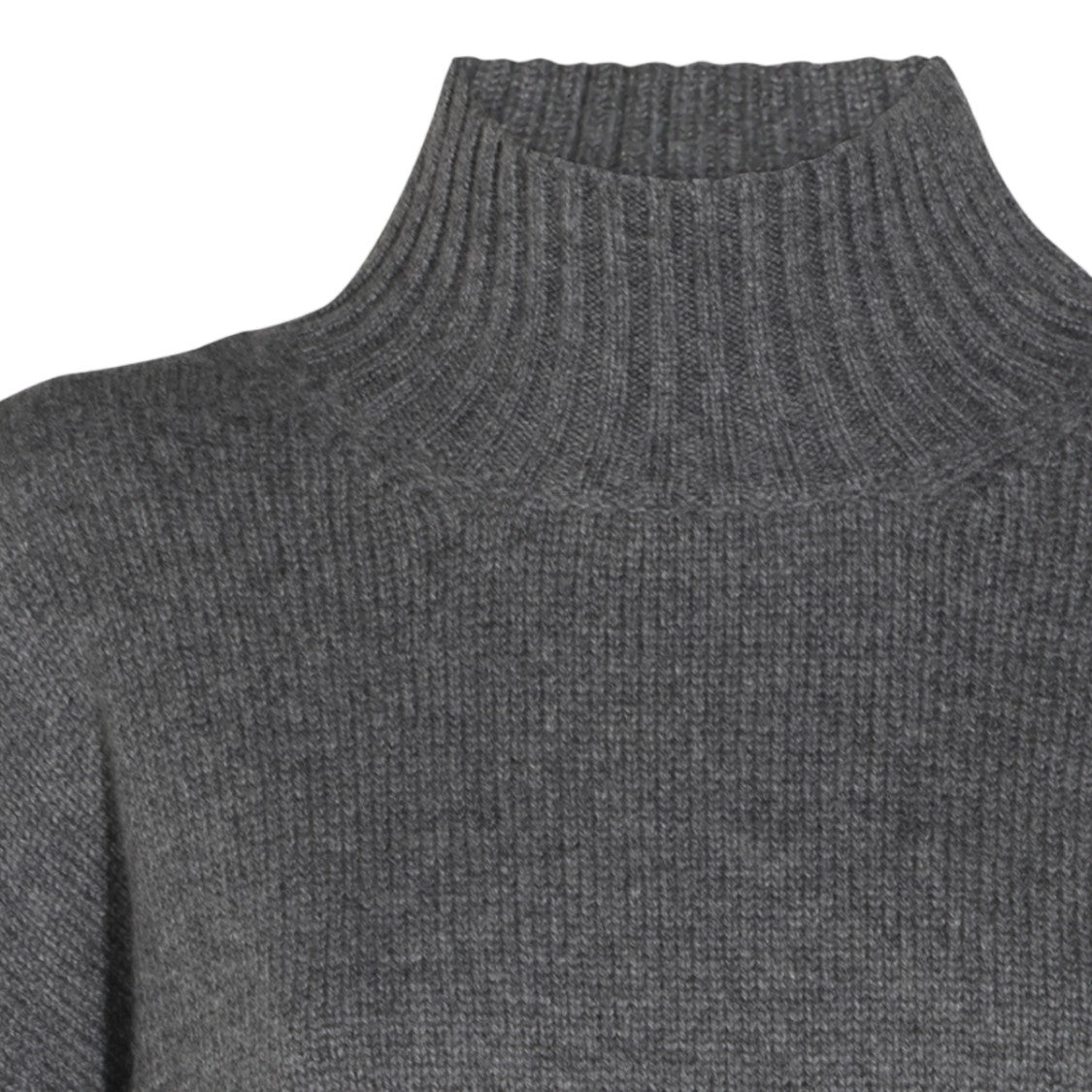 Malo Relaxed Fit Ribbed Mock Neck Sweater