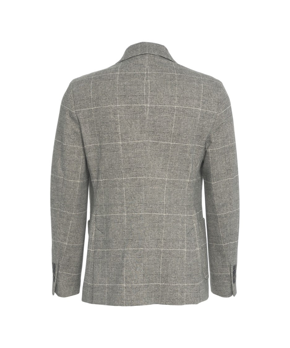 Circolo 1901 Double-Breasted Check Knit Blazer